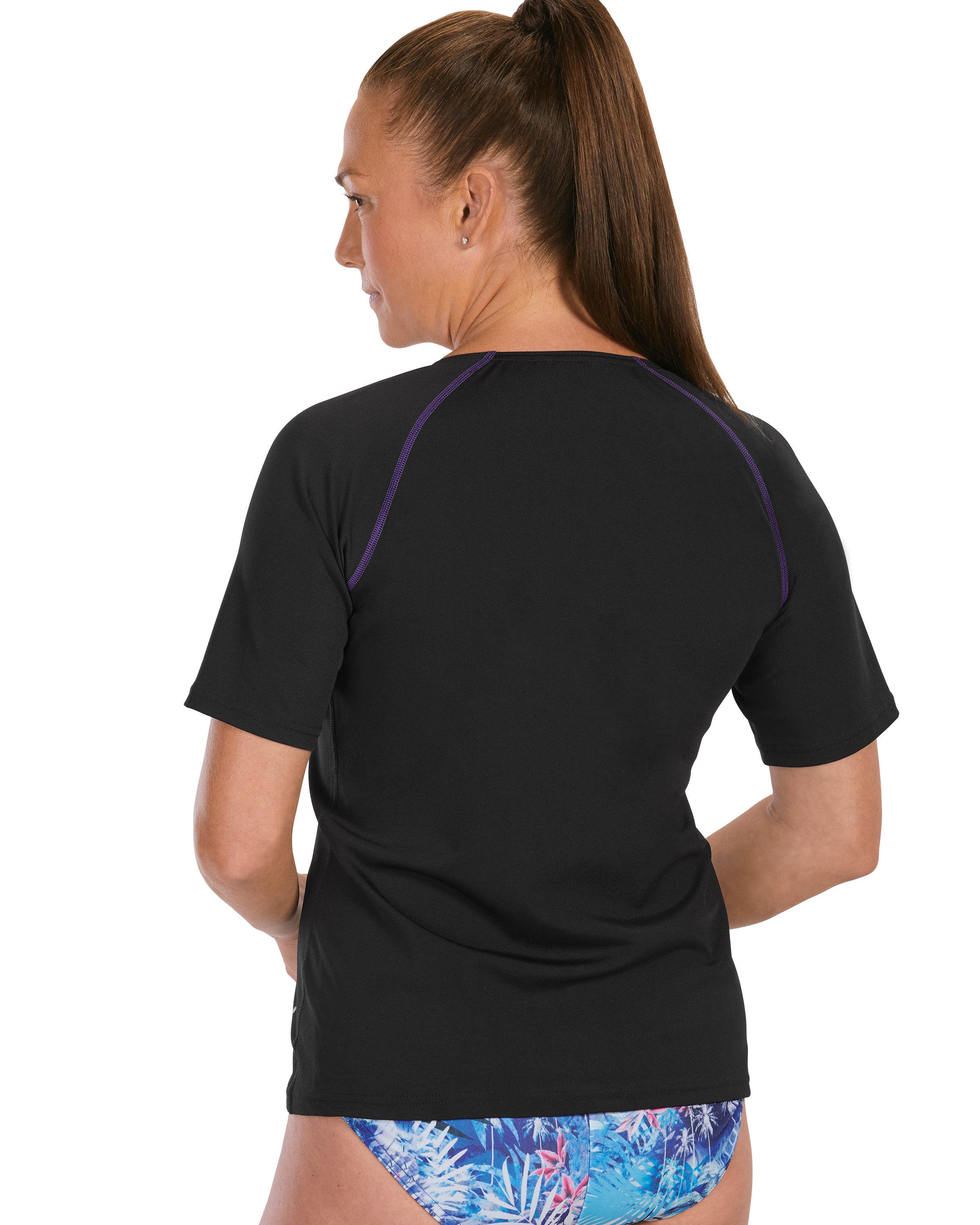 Short Sleeve Zip-Front Maui Aqua Shirt