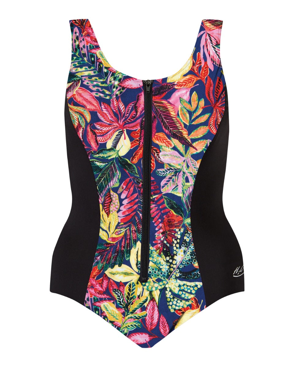 Zip-Front Support Tank - Tropic