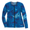 Long Sleeve Zip-Front Aqua Shirt
