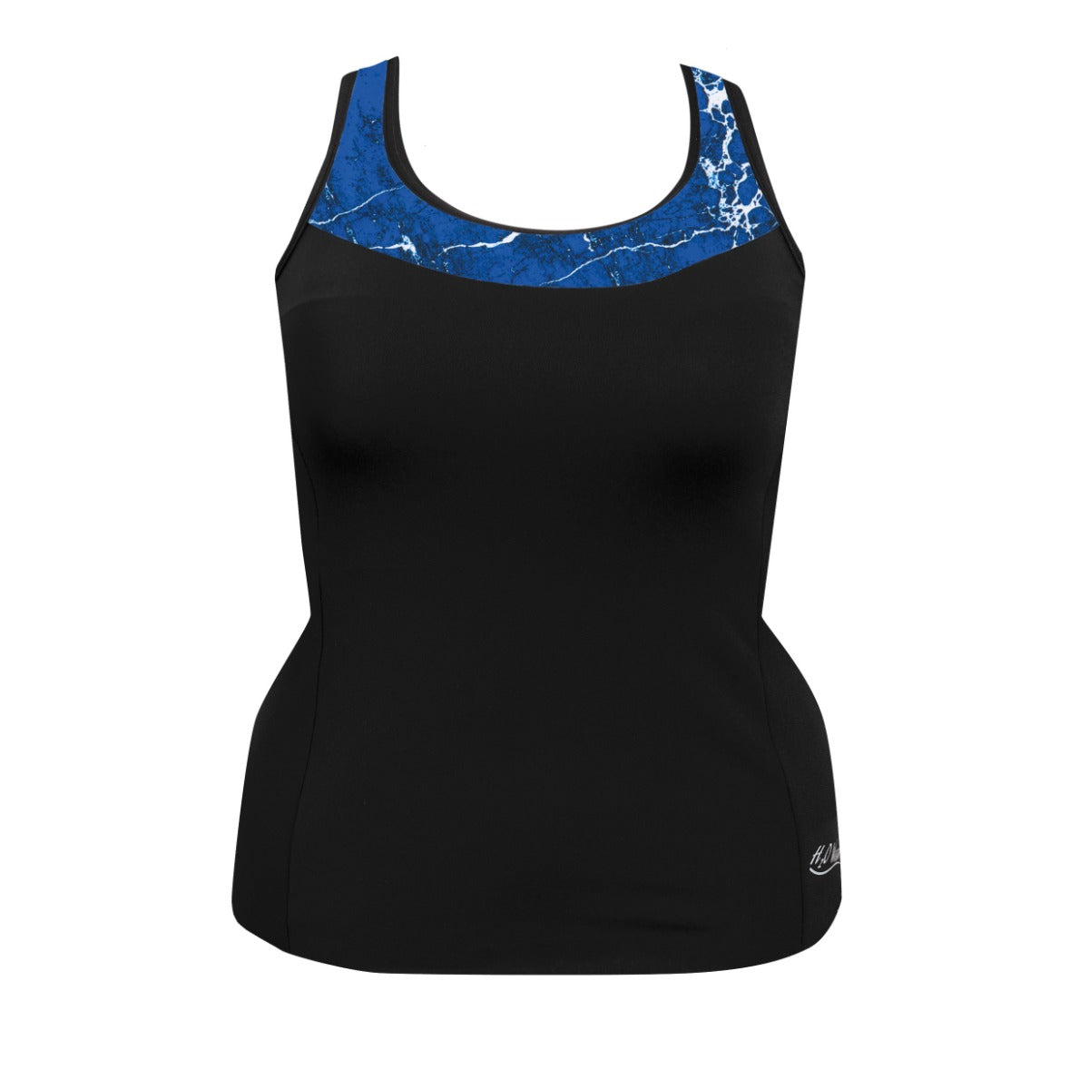Workout Top w/ Accent Trim - Storm